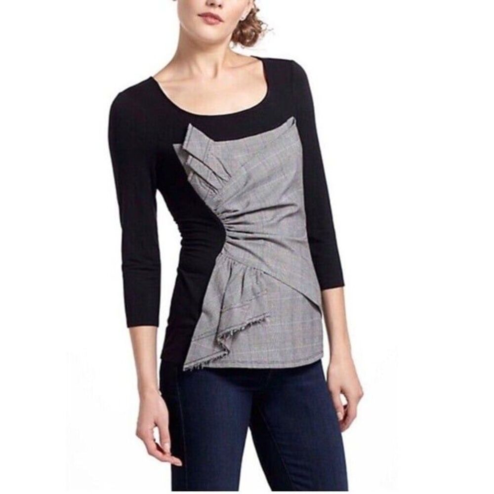 Anthropologie One September Multimedia Blouse Size Small
